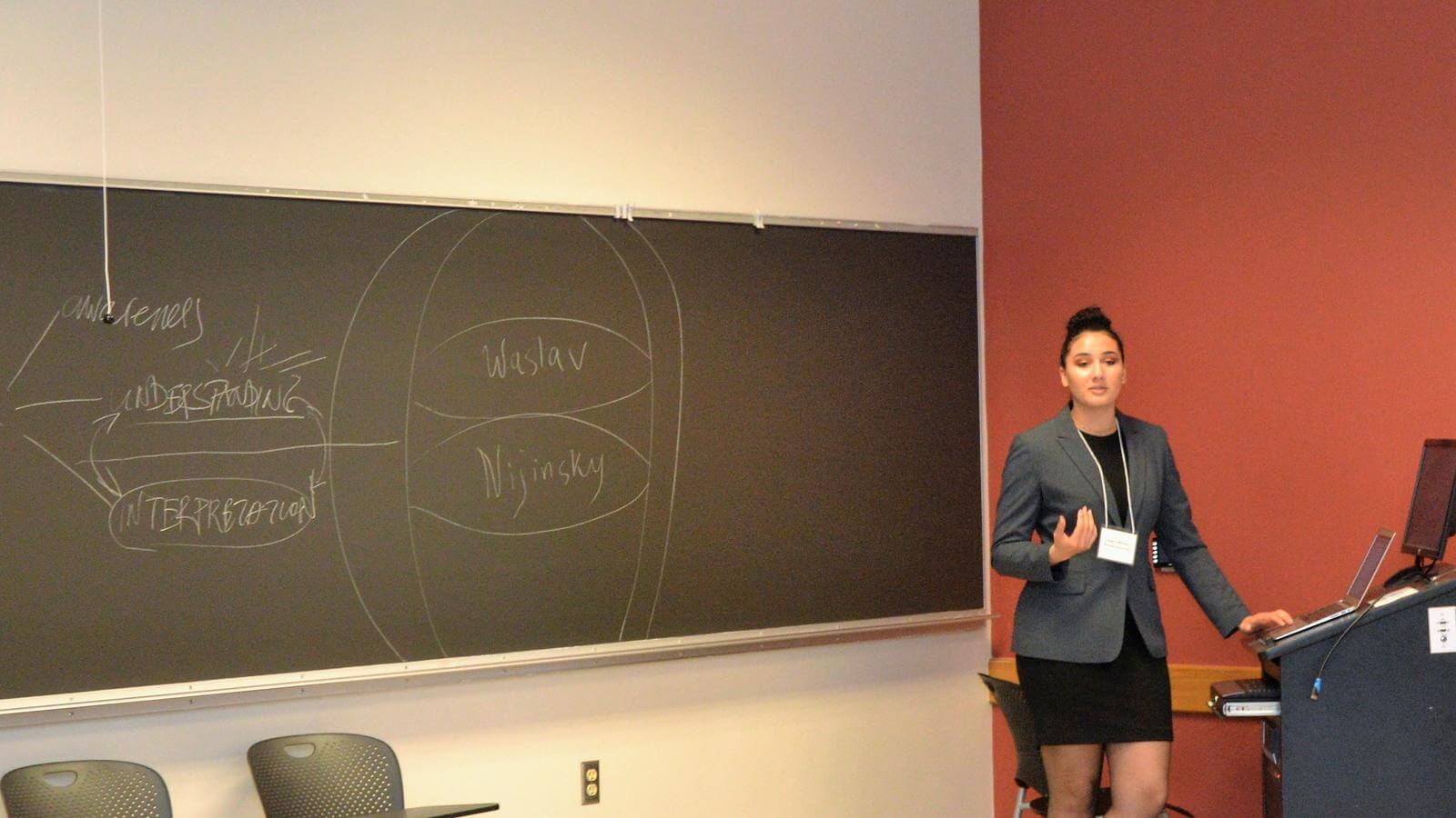 Sophia Williams, Howard University 2021, presents at Midwest Slavic Conference 2018, Ohio State University